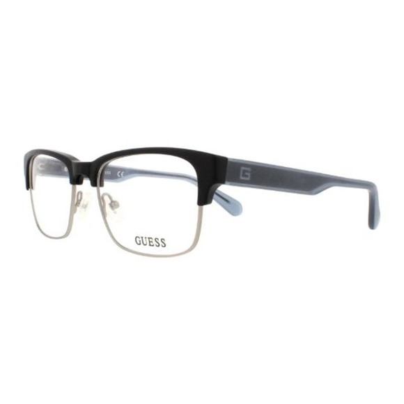 Guess GU1894 002 Designer Square Full Rim Glasses, Men's Matte Black 53-18-140 - Picture 1 of 16